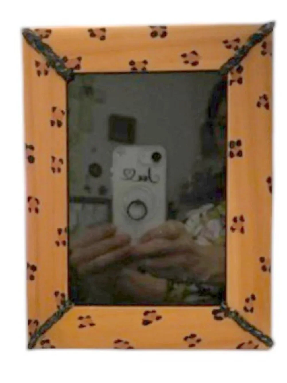 Vintage Handcrafted Wooden Leopard Frame